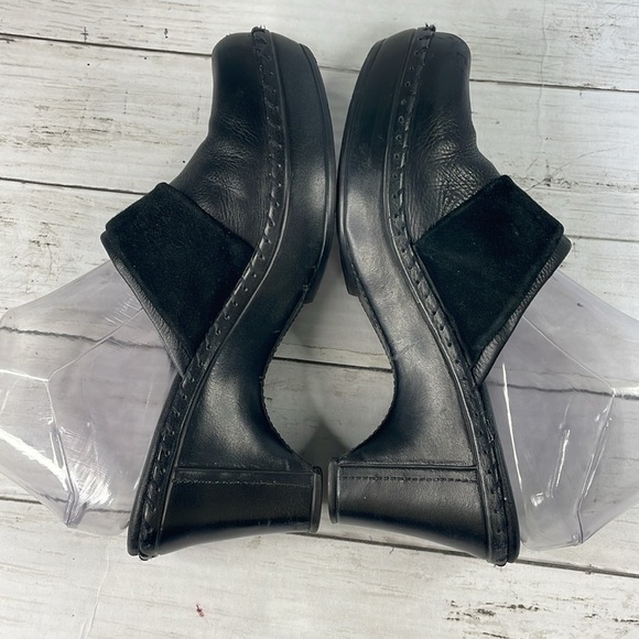 Nurture Black Clogs/Mules with Silver Ring Accents - Picture 5 of 11